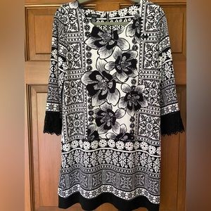 Alfani Dress M Black/White
